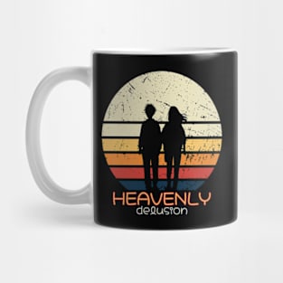 Heavenly Delusion or Tengoku Daimakyou anime character Kiruko and Maru in distressed vintage sunset Mug